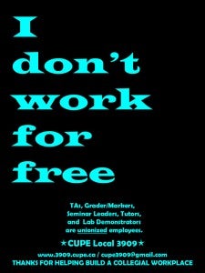 I don't work for free leaflet
